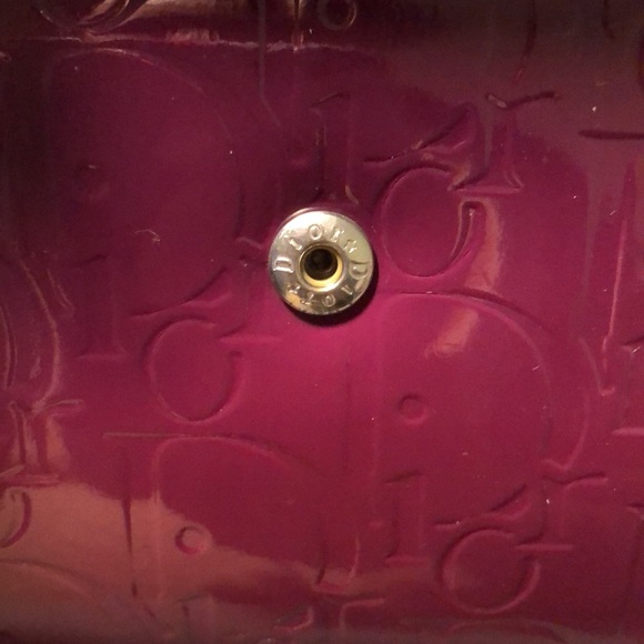 Pre-loved Christian Dior Patent Leather Small Bi-fold Wallet In Purple - Picture 8 of 11